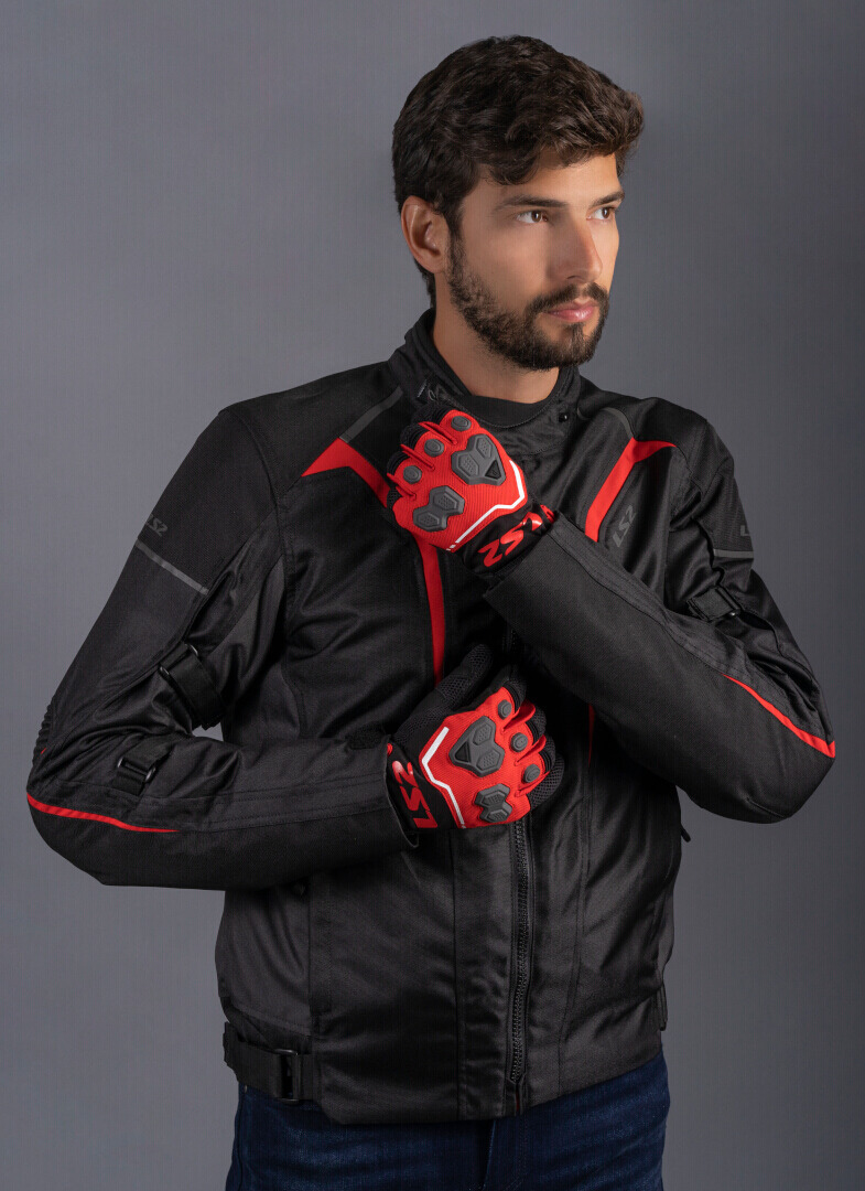 LS2 Sepang waterproof Motorcycle Textile Jacket black/grey/red 5XL Figure 3