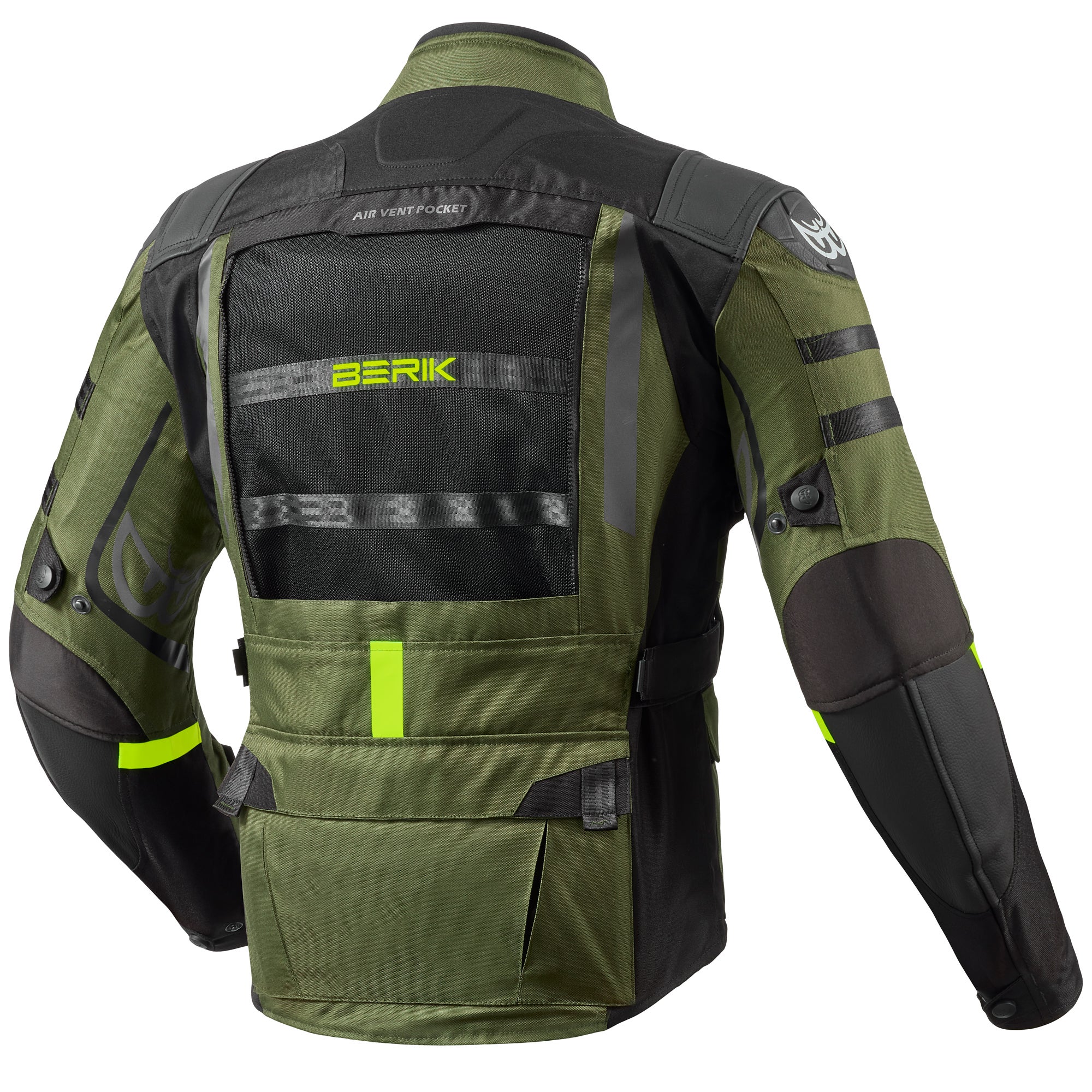 Berik Absolute Zero RX wasserdichte Motorrad Textiljacke schwarz/oliv 50 Abbildung 5