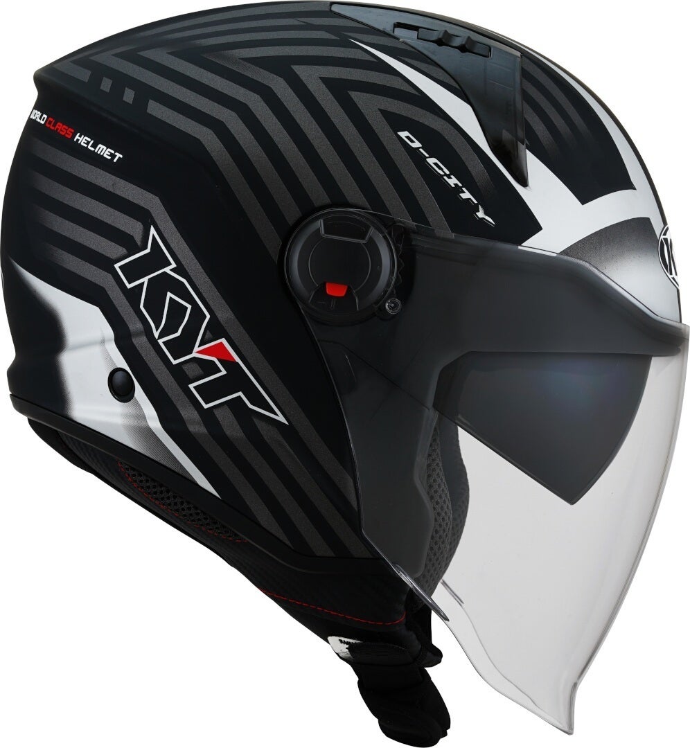 KYT D-City Lucent Casco Jet nero opaco/argento M (57/58) Figura 2