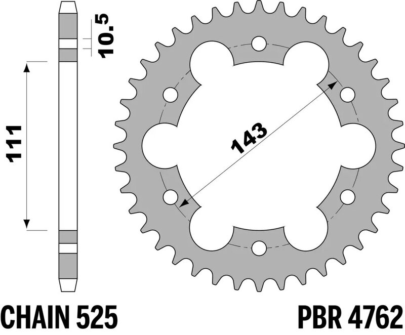 PBR Couronne acier standard - 525 Figure 1