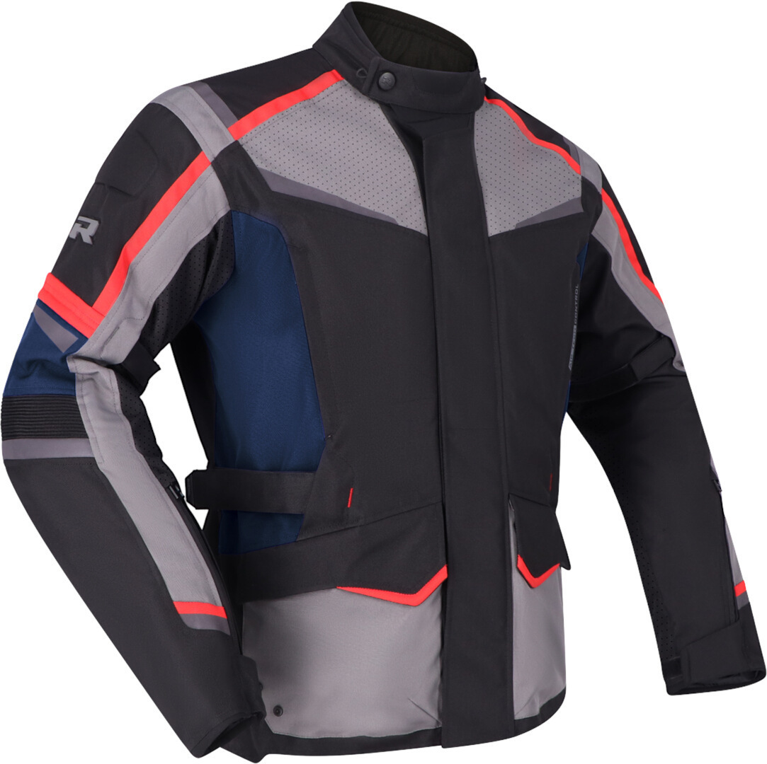 Richa Tundra waterproof Motorcycle Textile Jacket grey/black/red XL Figure 1