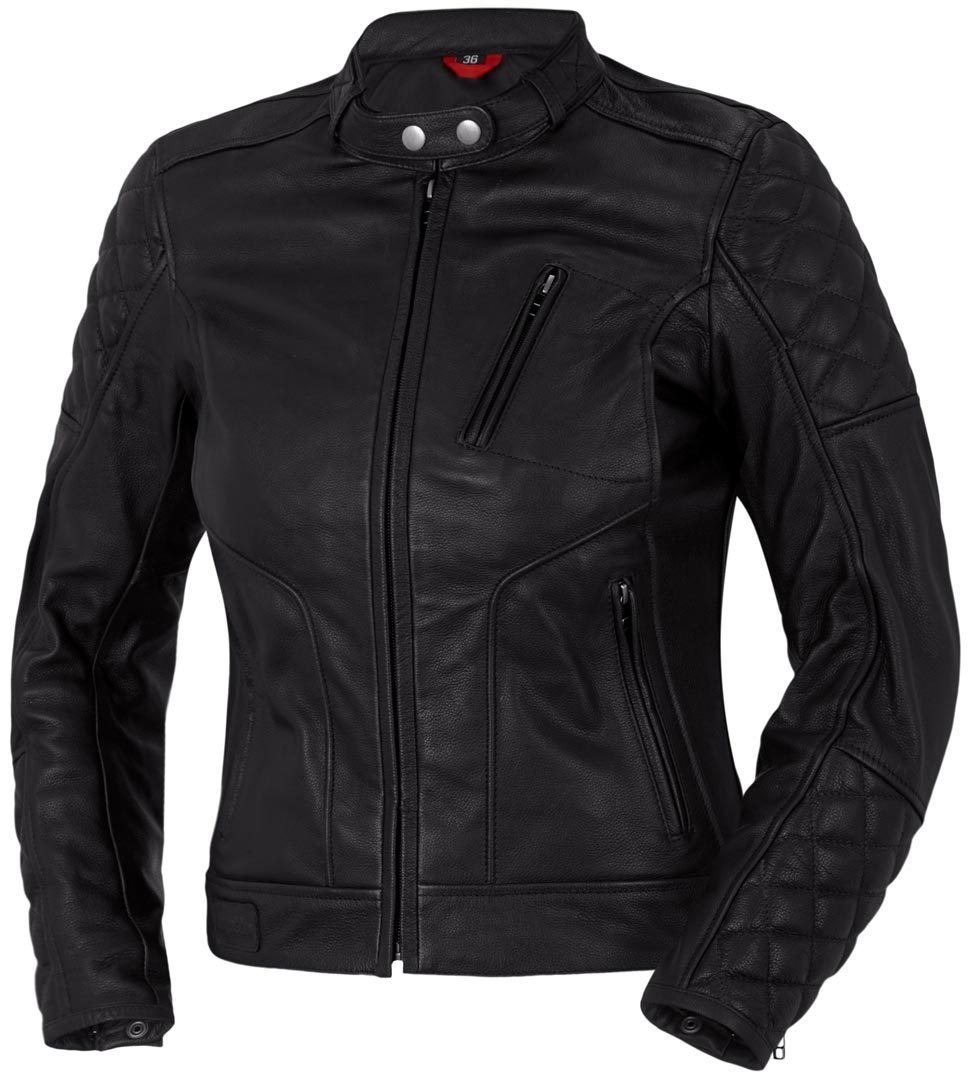 Bogotto Chicago Retro Damen Motorrad Lederjacke schwarz 44 Abbildung 1