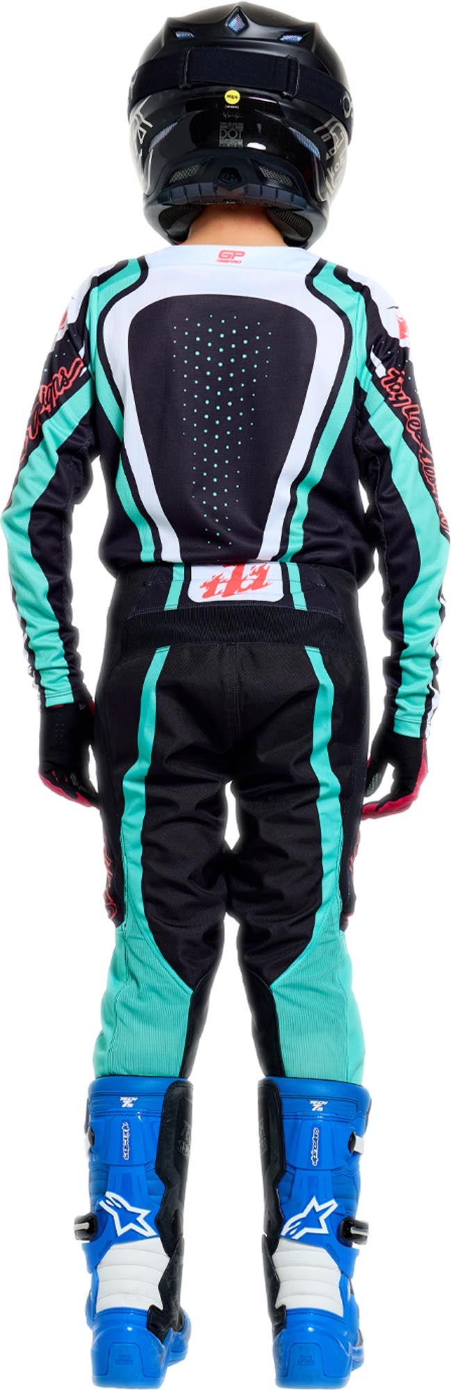 Troy Lee Designs GP Pro Roller Camisa de Motocross Juvenil preto/turquesa XL Figura 5