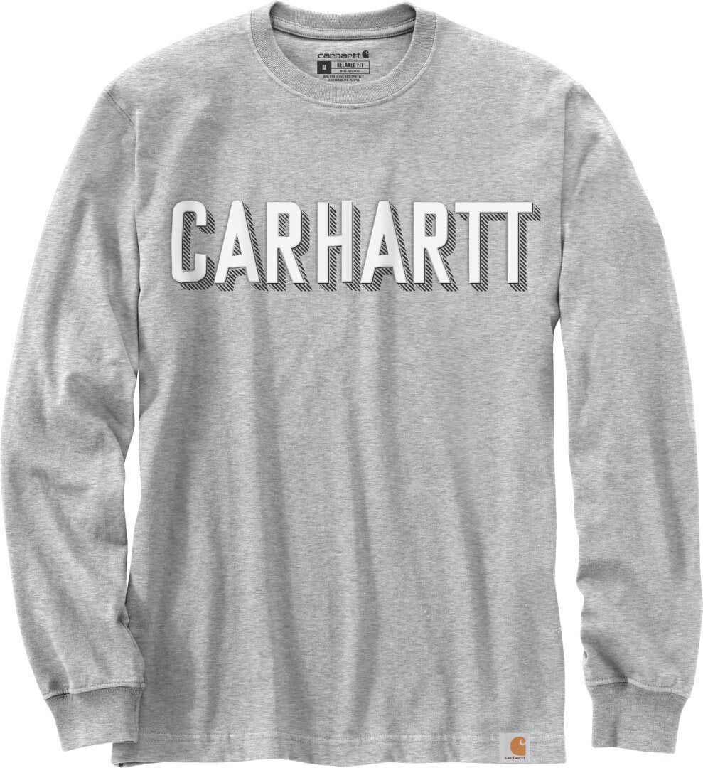 Carhartt Workwear Logo Langarmshirt hellgrau M Abbildung 1