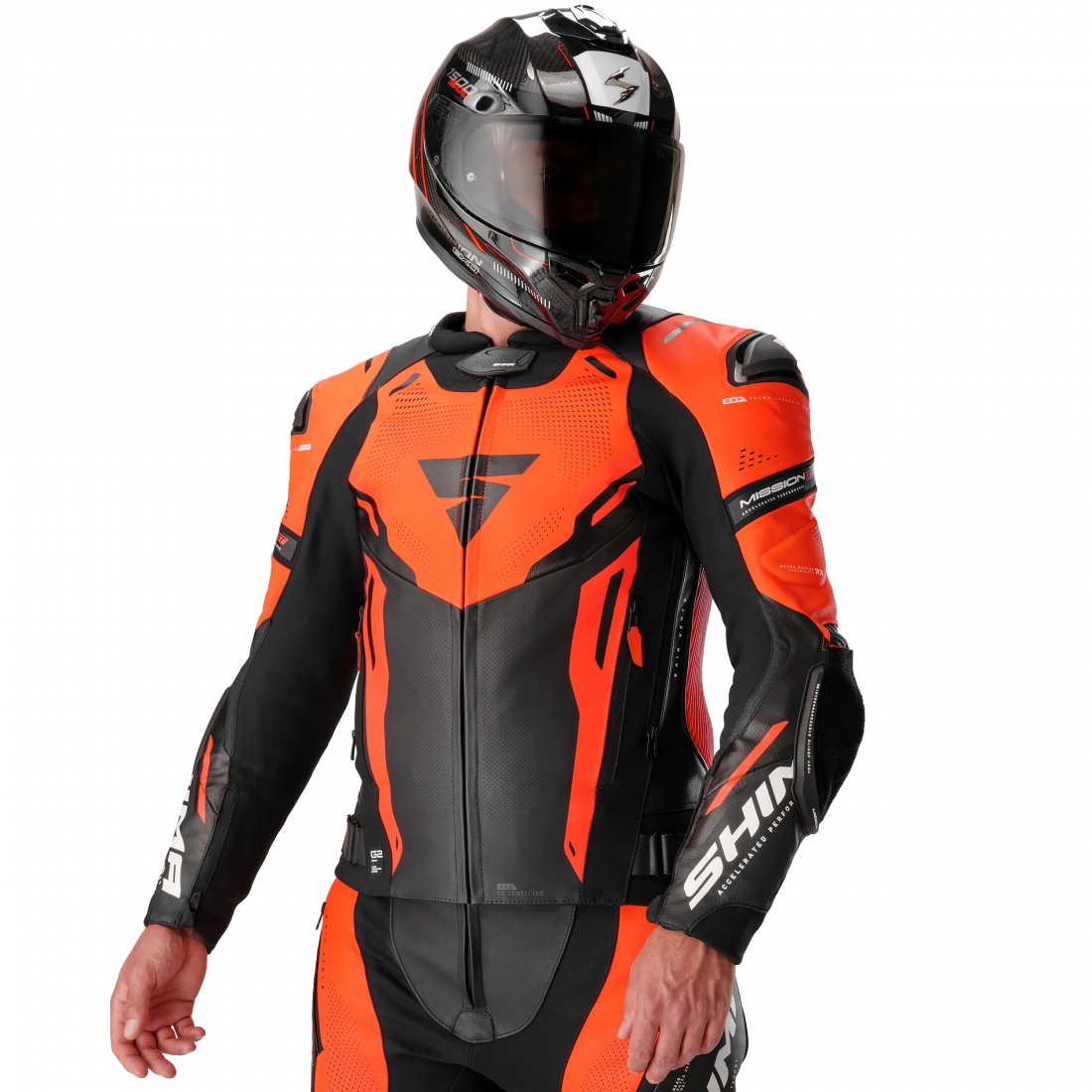 SHIMA Mission ST Veste en cuir moto Rouge 56 Figure 3