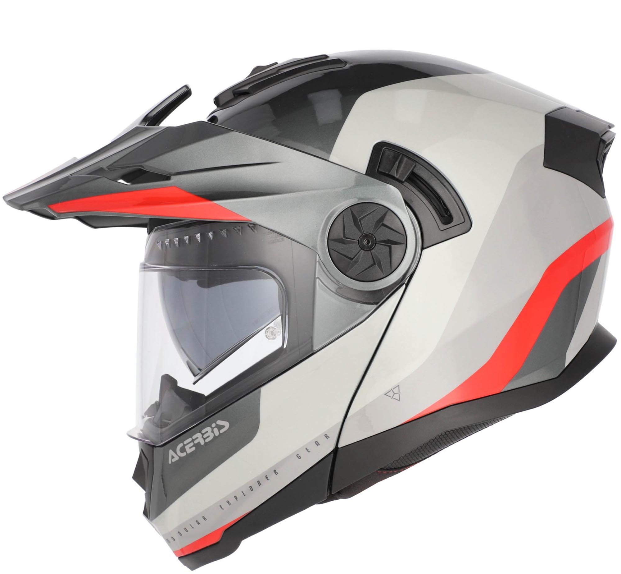 Acerbis Rider Logo Klapphelm hellgrau/rot M (57/58) Abbildung 3