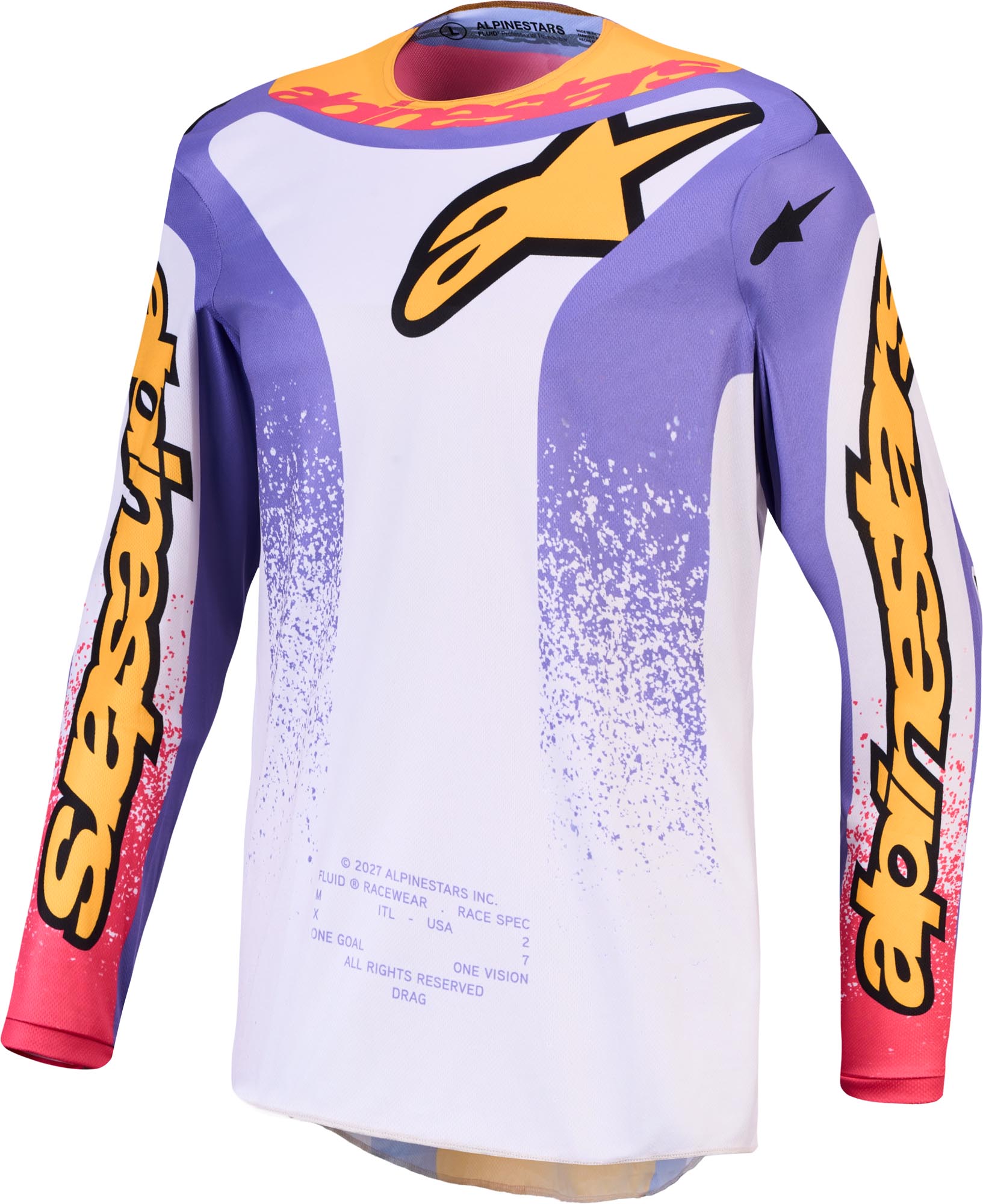 Alpinestars Fluid Drag Motocross dres ljubičasta/žuta/ružičasta L Slika 1