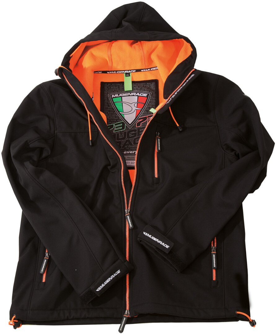 MUGENRACE Pista-BA Softshell Jaqueta preto/laranja L Figura 1