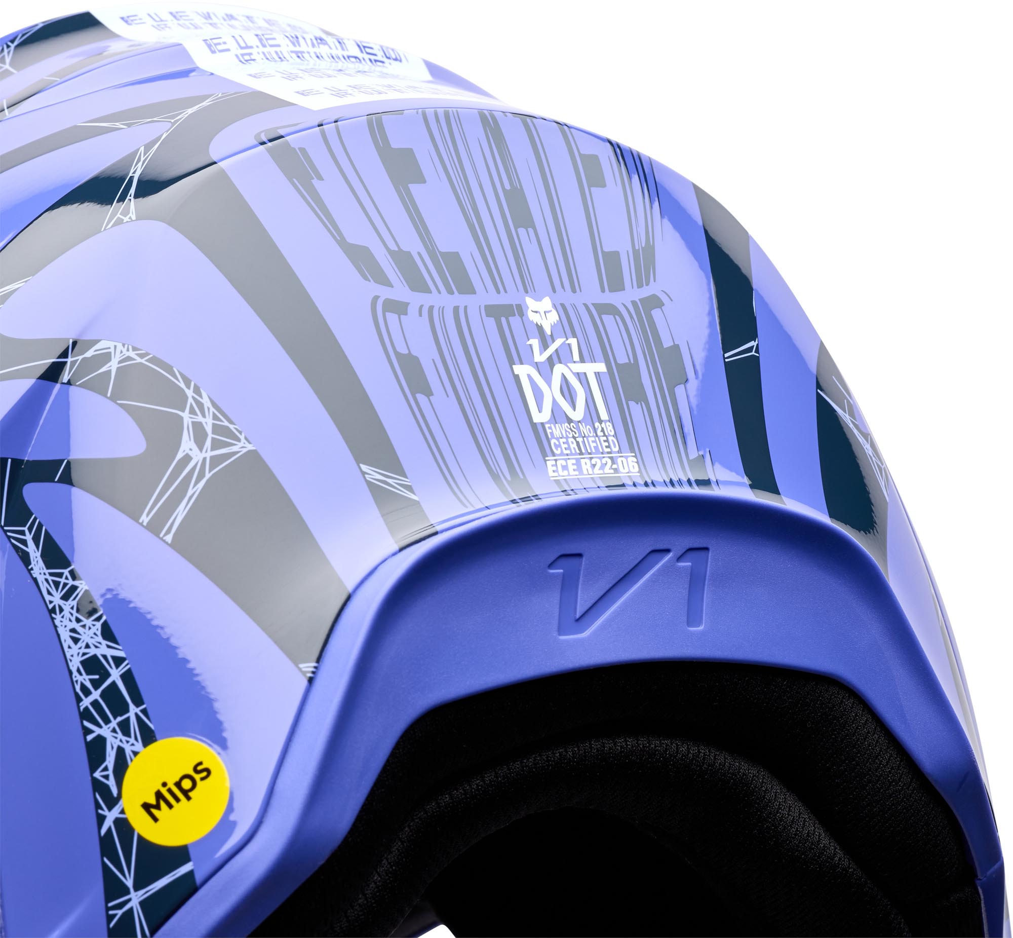 FOX V1 Diffuse Special Edition Motocross Helmet purple/black S Figure 7