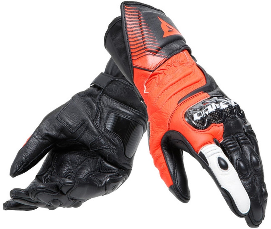 Dainese Carbon 4 Long Motorcykelhandsker sort/rød/hvid M Figur 1