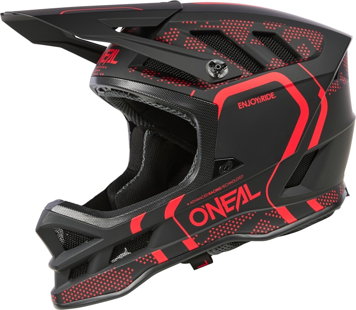 Oneal Blade Polyacrylite Strike Capacete de Downhill preto fosco/vermelho M (57/58) Figura 7