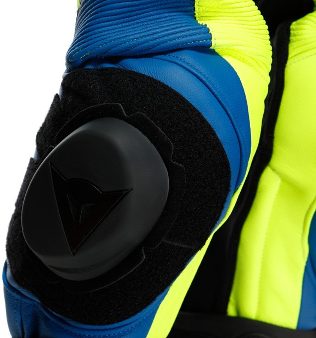 Dainese Gen-Z Abito in pelle perforata monopezza per bambini blu/giallo 158 Figura 10