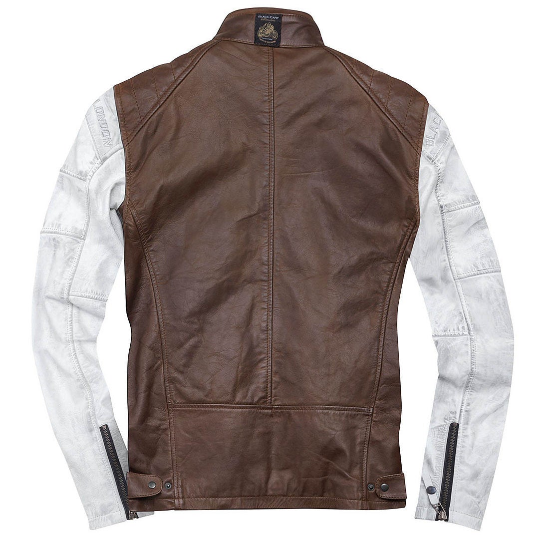Black-Cafe London Firenze Leather Jacket brown/white 58 Figure 3