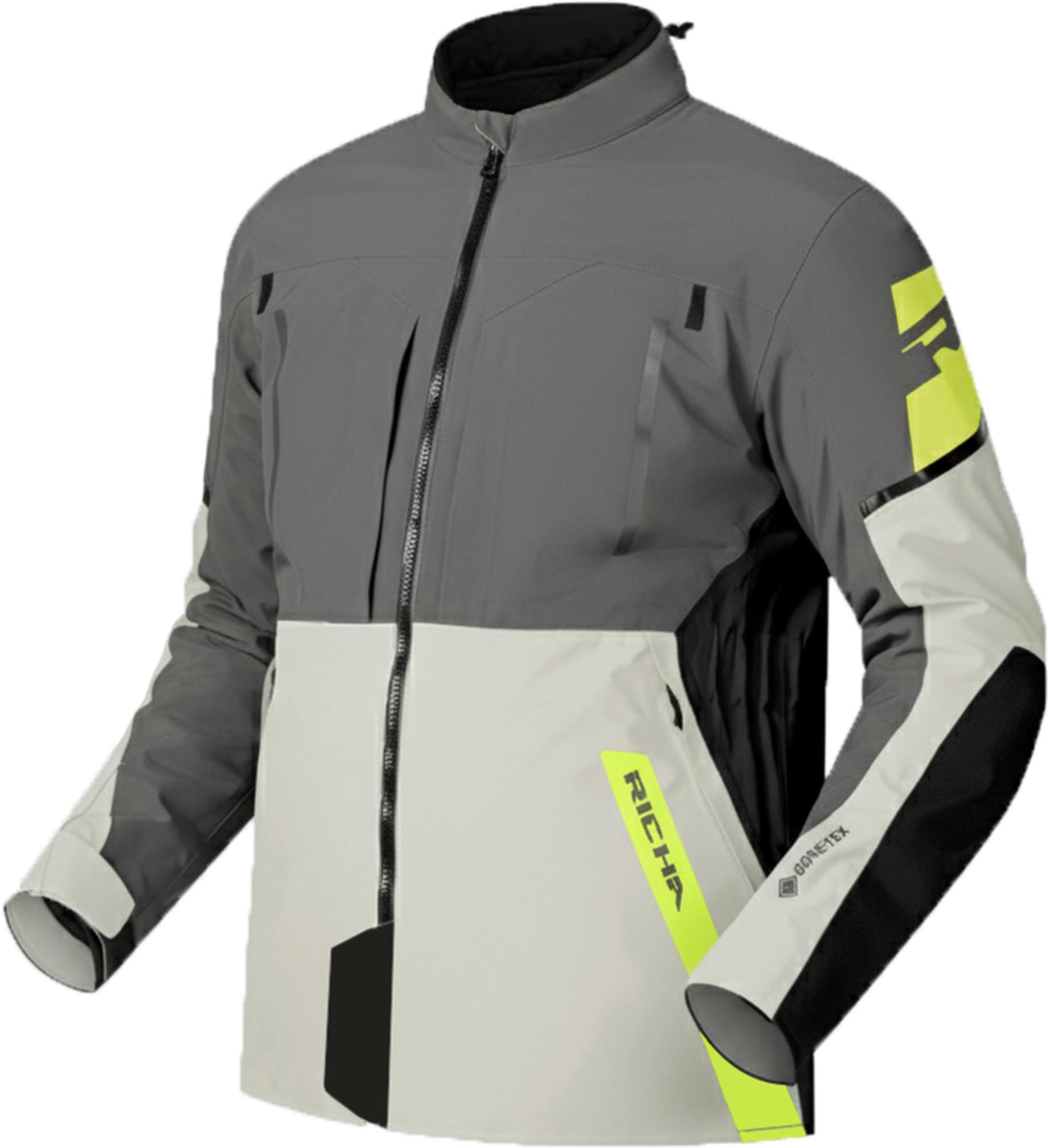 Richa Orion GTX waterproof Motorcycle Textile Jacket grey/yellow M Figure 1