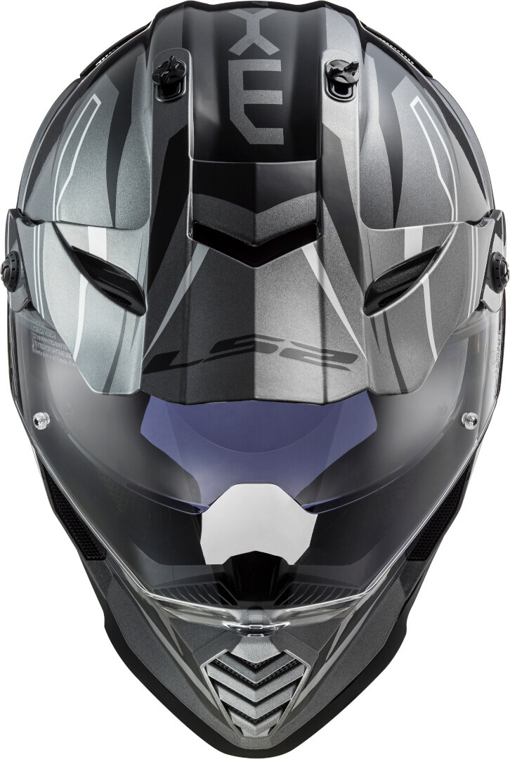 LS2 MX436 Pioneer Evo Knight Motocross Helmet grey/white S (55/56) Figure 2