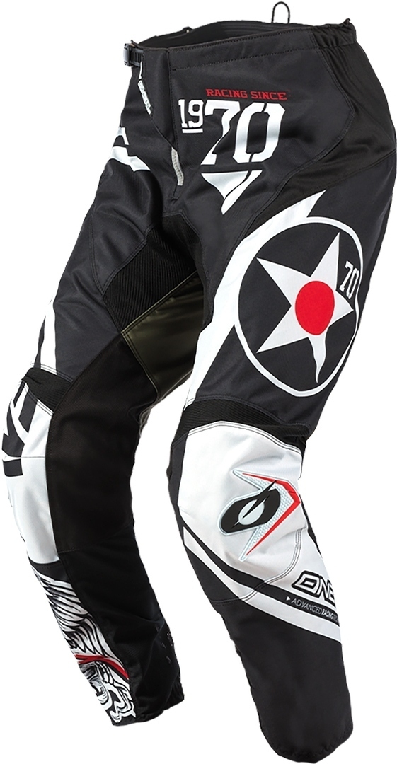 Oneal Element Warhawk Calças de motocross preto/verde/branco 34 Figura 1