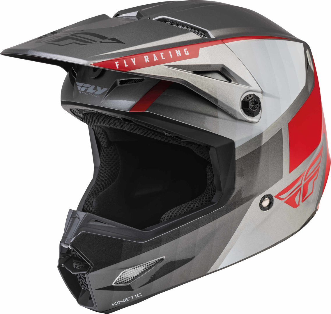 Fly Racing Kinetic Drift Cască de motocross Gri/Roșu M (57/58) Figura 4