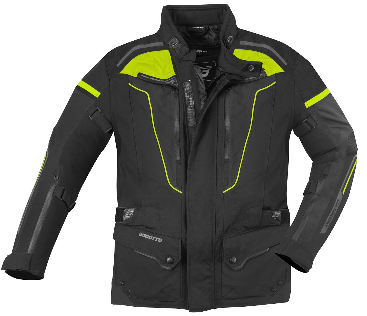 Bogotto Shado Laminated 2in1 waterproof Motorcycle Textile Jacket black/neon 6XL Figure 6
