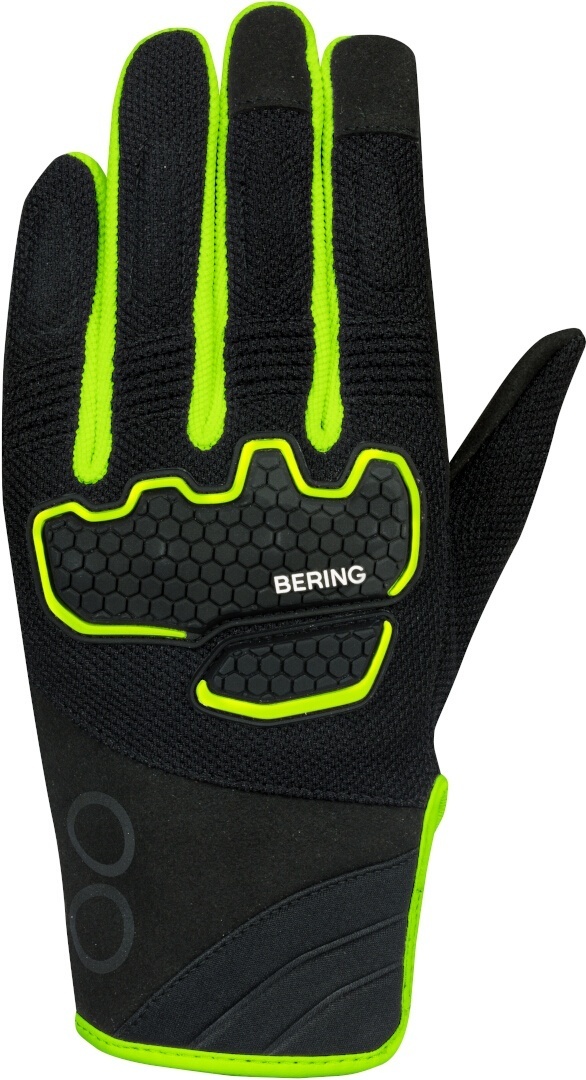 Bering Breeze Mesh Mănuși de motocicletă negru/galben-neon S Figura 1