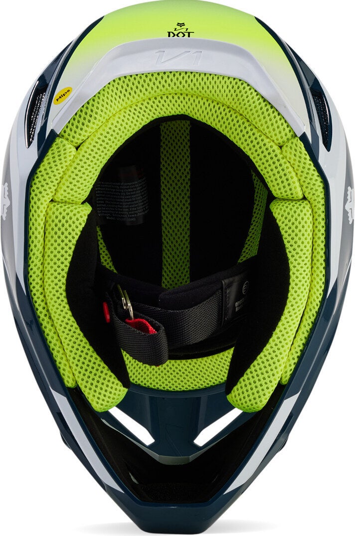 FOX V1 Flora MIPS Casco Motocross blu/giallo XL (61/62) Figura 5