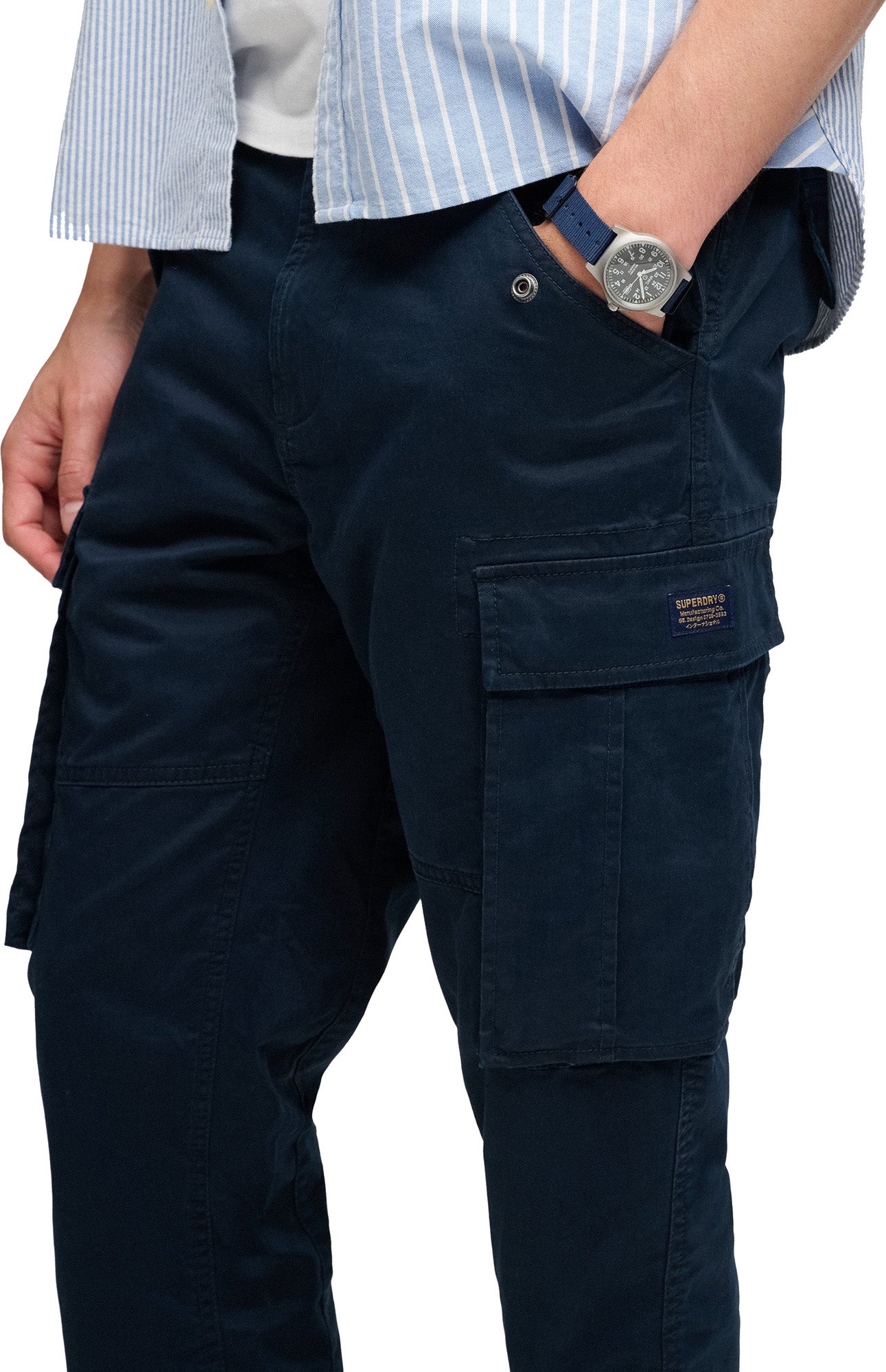 Superdry & Co Slim Taper Cargobukser Navyblå 32/32 Figur 4
