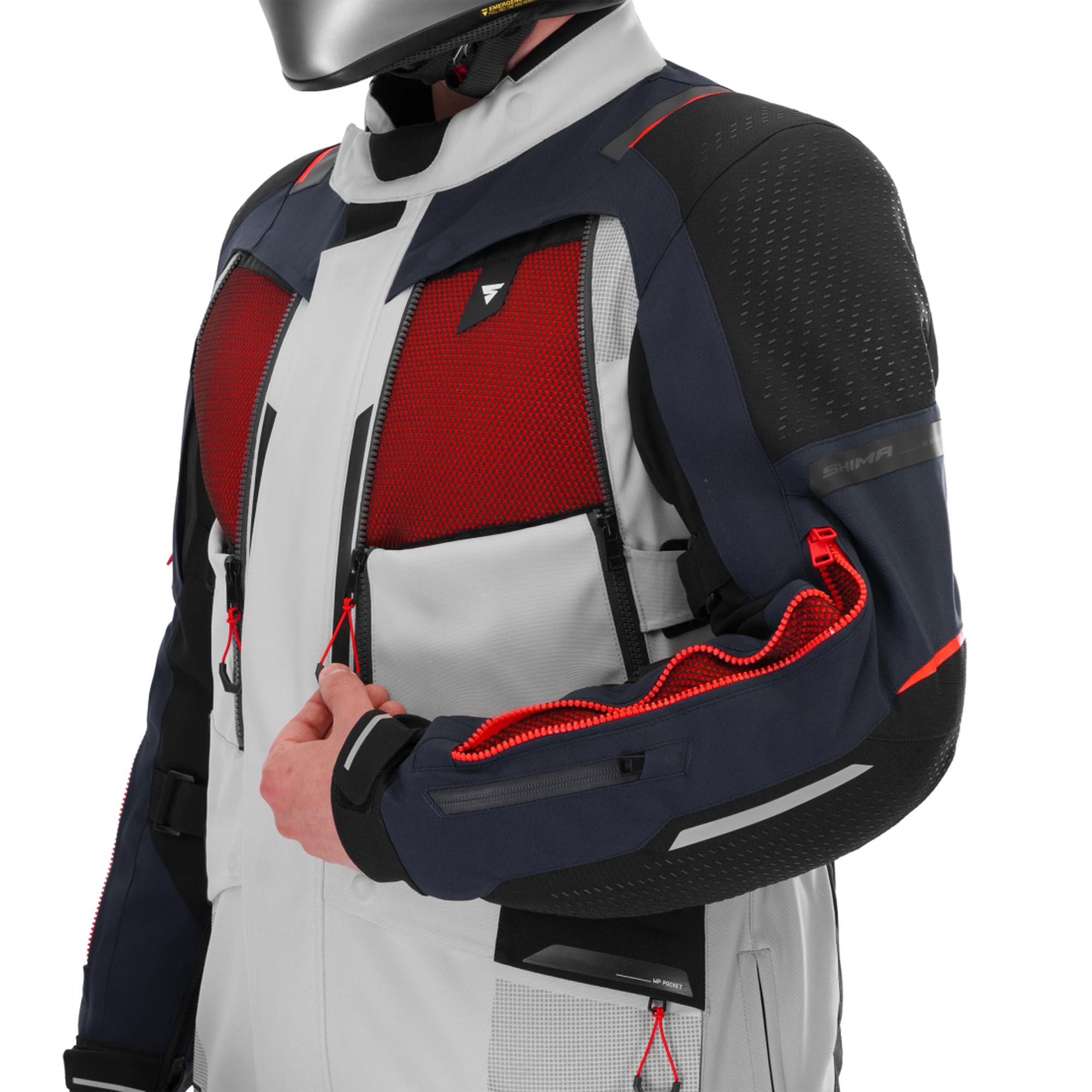 SHIMA Hero 3.0 Motorrad Textiljacke grau/blau M Abbildung 7