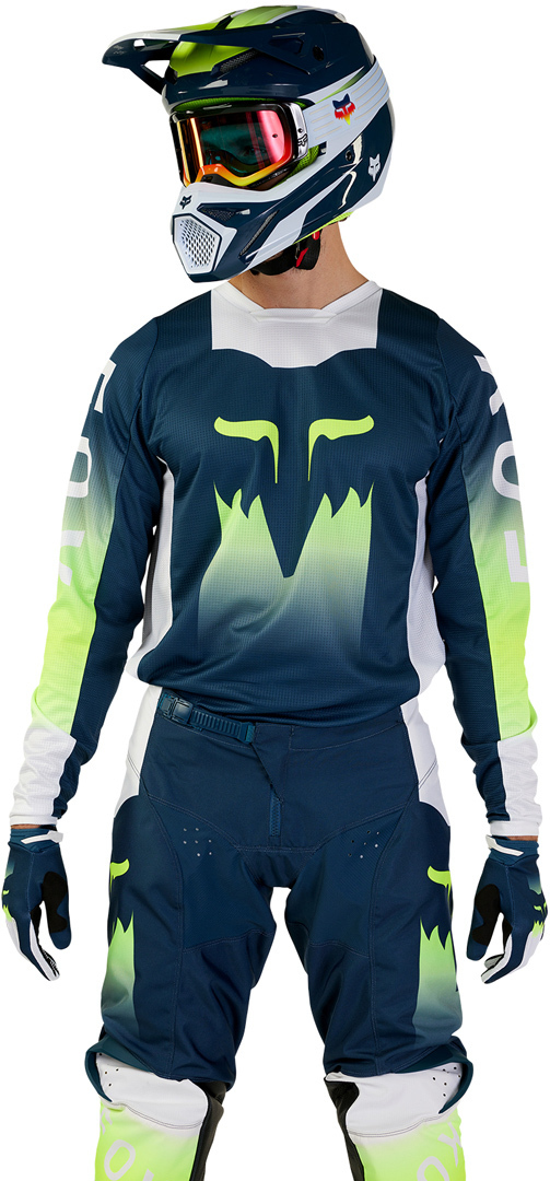 FOX 180 Flora Motorcross shirt Donkerblauw XXL Figuur 6