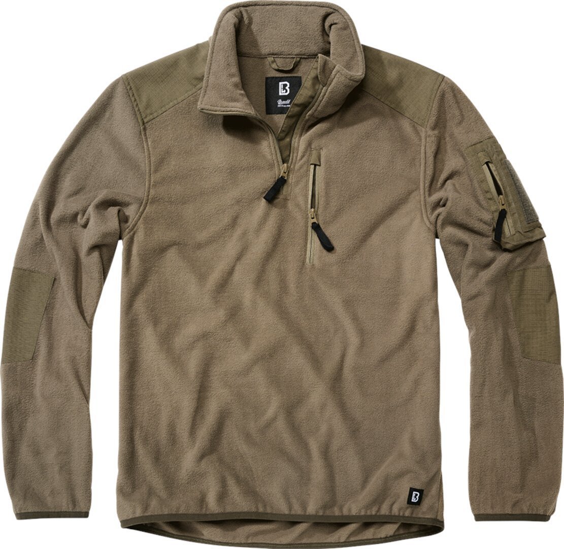 Brandit Fleece Ripstop Pull demi-zip olive 5XL Figure 1