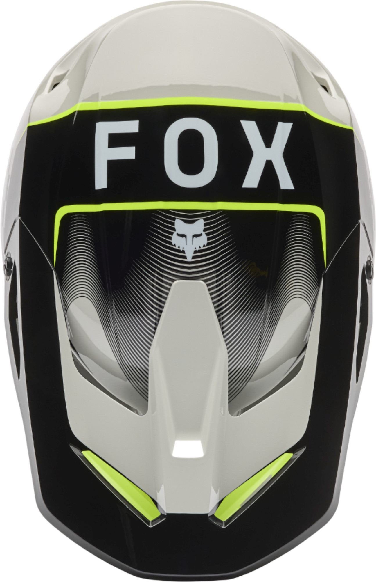 FOX V1 Collect Motocross hjelm sort/grå/gul M (57/58) Figur 4
