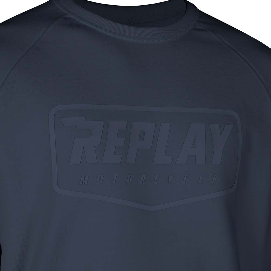 Replay Logo セーター 青 L 図4