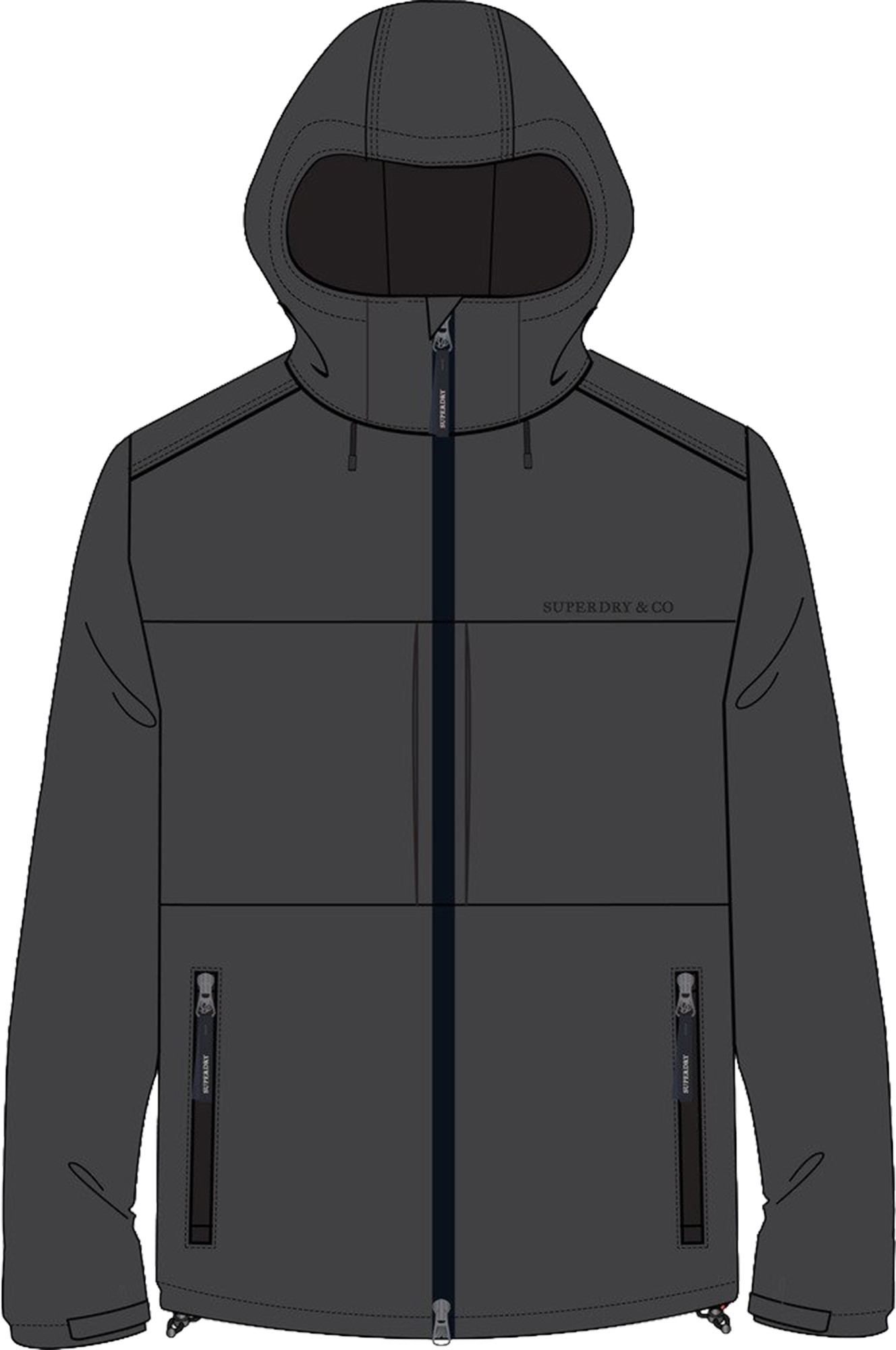 Superdry & Co Hooded Softshell Trekker Jacket black 3XL Figure 1