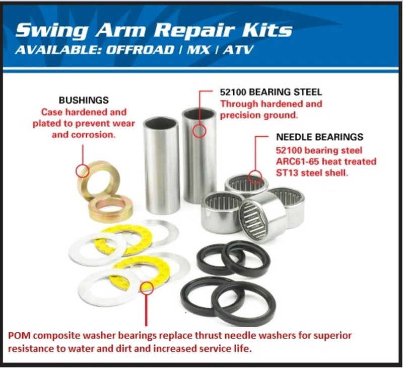 All Balls Yamaha YFM250R Raptor Schwingenlager Kit Abbildung 3