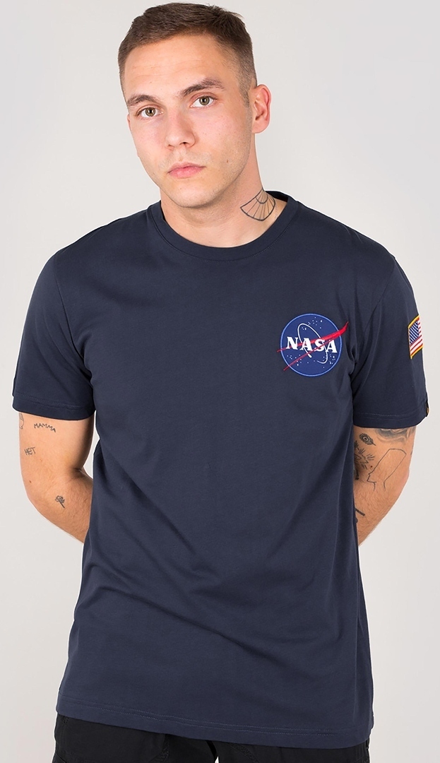 Alpha Industries Space Shuttle T-skjorte Mørkeblå L Figur 1