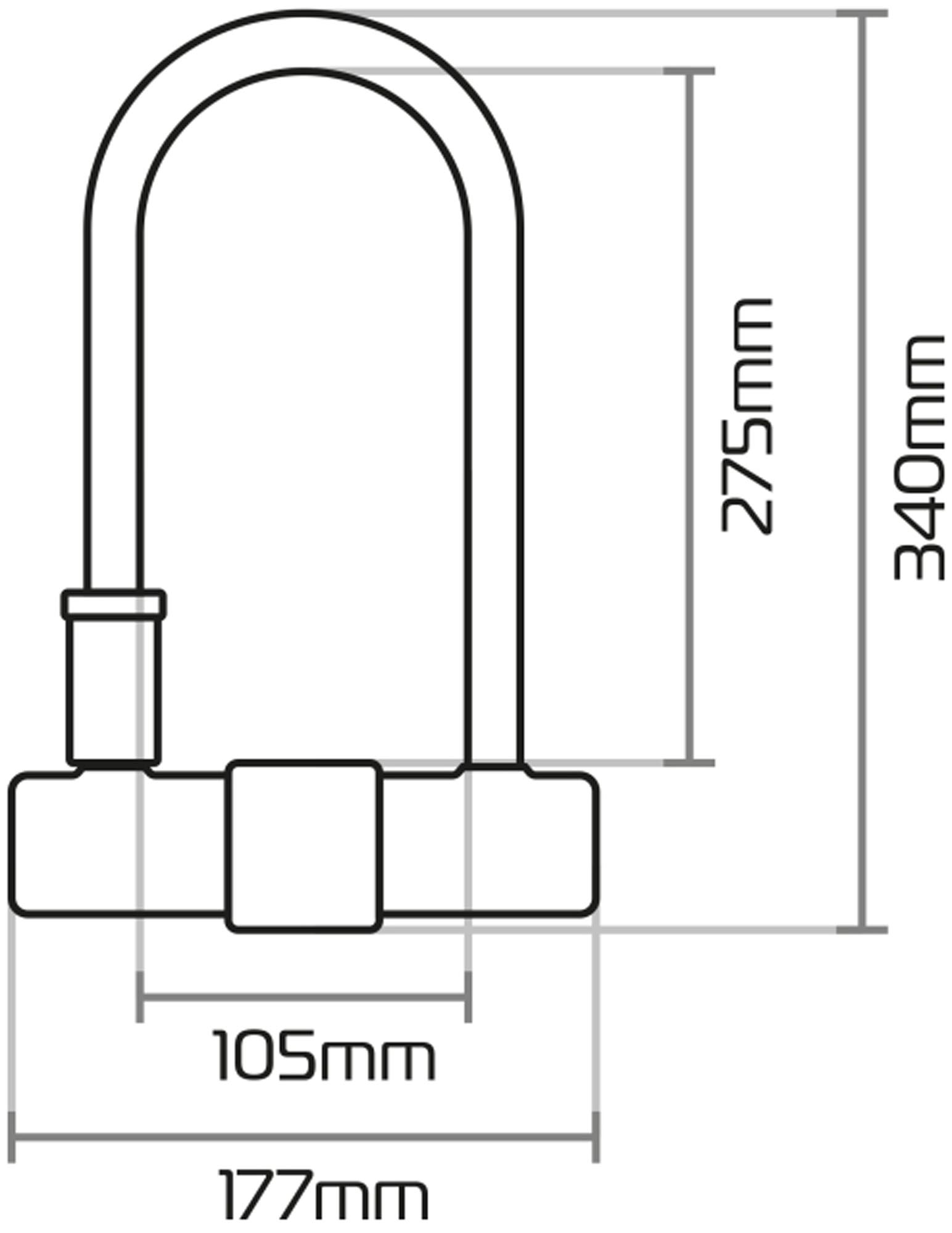 Oxford Magnum Duo 340mm U-Lock + Kabel Figur 2