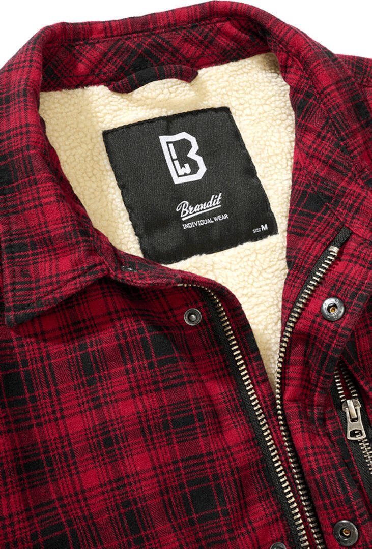 Brandit Classic Sherpa Jacka i textil röd/svart 4XL Figur 9