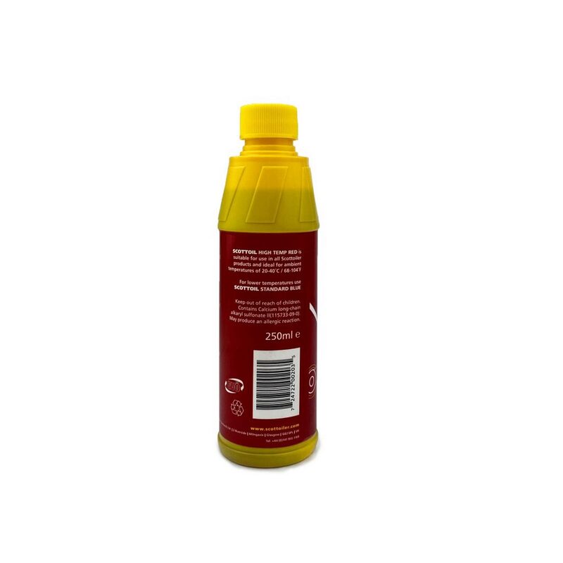SCOTTOILER Lubrifiant roșu la temperatură înaltă pentru sisteme de lubrifiere în lanț - sticlă de 250ml Figura 3