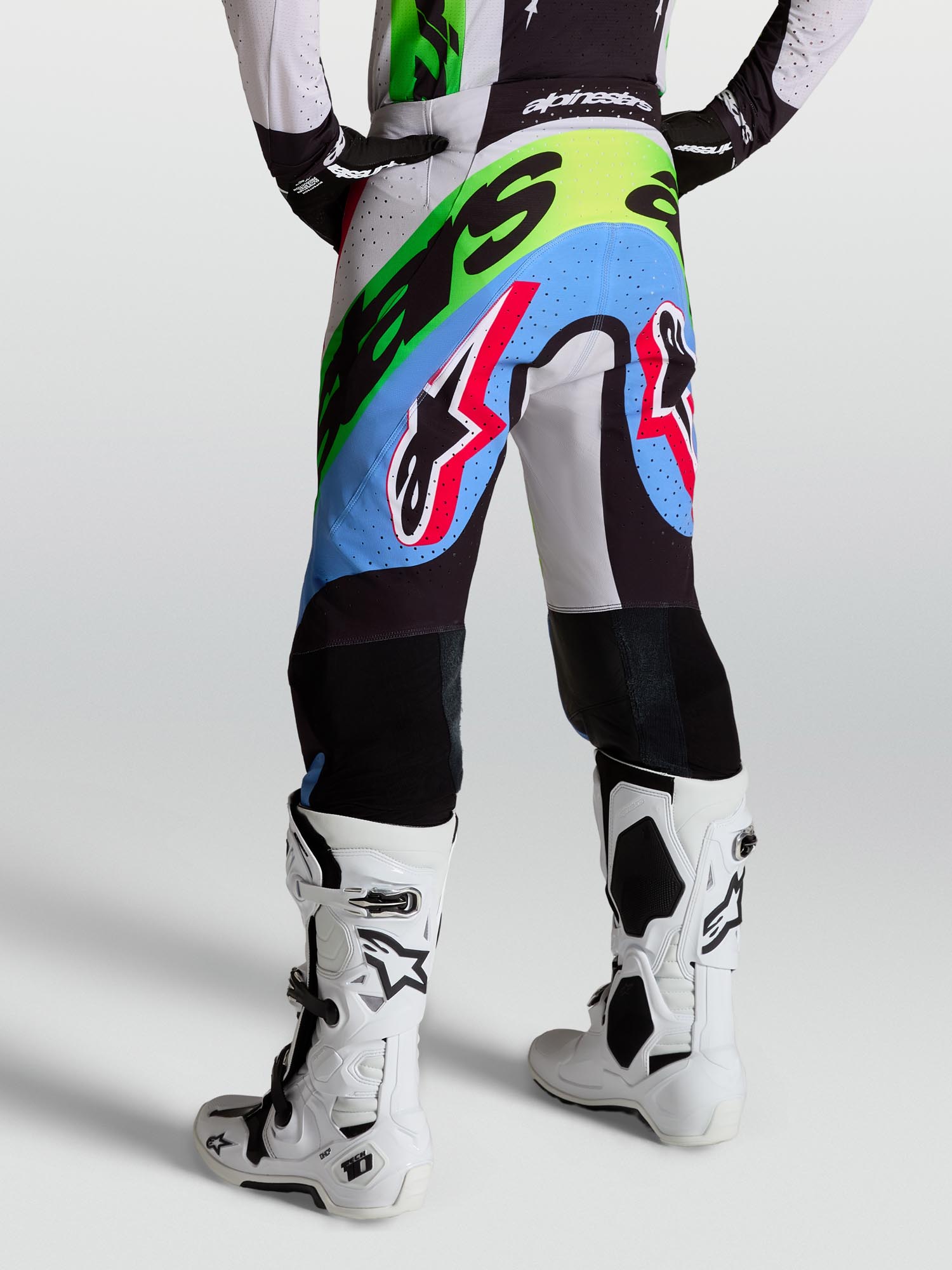 Alpinestars Supertech Dyna Motocross hlače vijolično/črno/zeleno 36 Slika 9