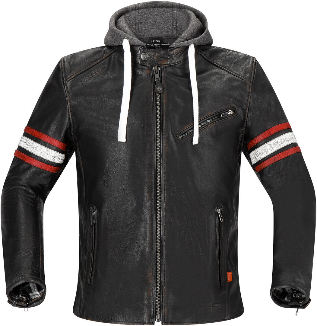 Richa Toulon 2 Motorcycle Leather Jacket black/red 54 Figure 1