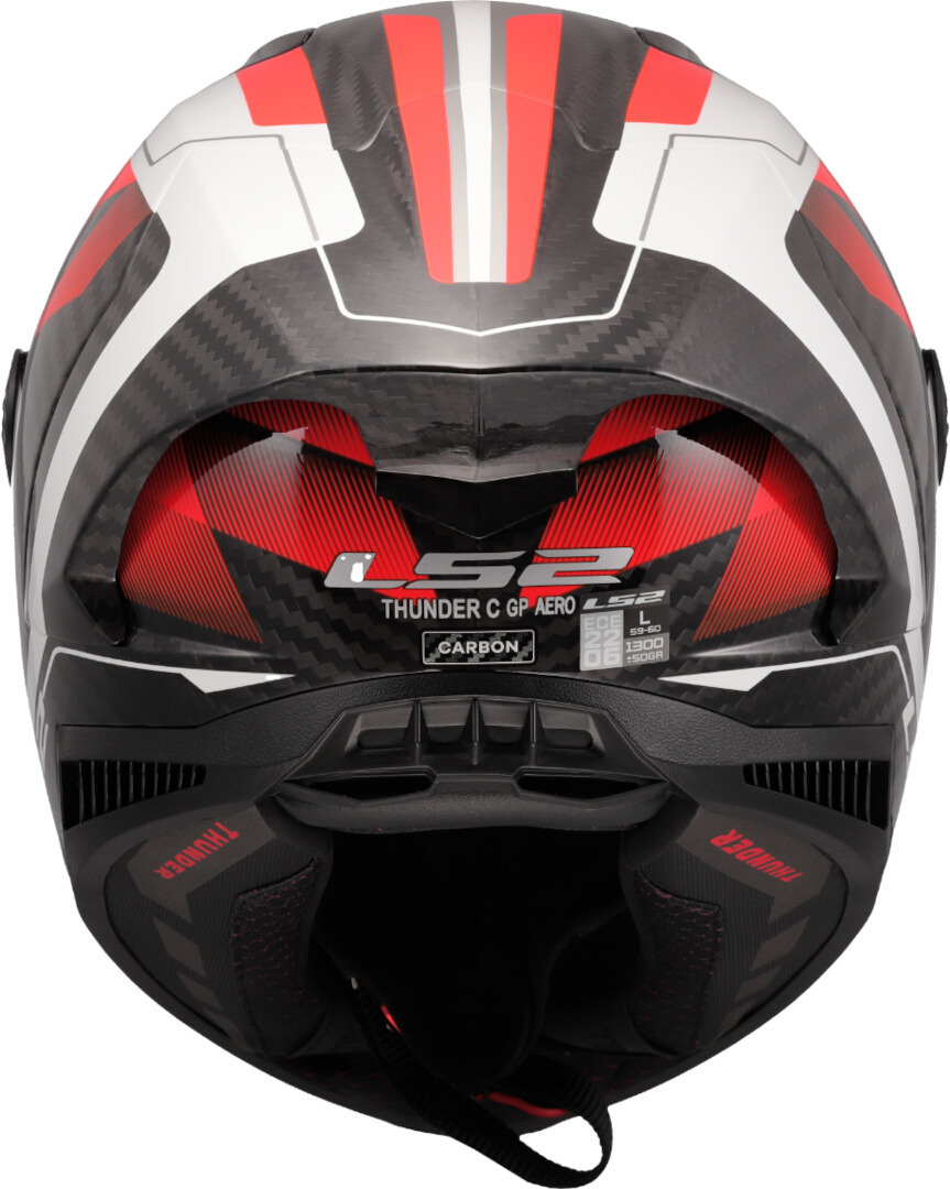 LS2 FF805 Thunder GP Raute Carbon Helm weiß/rot M (57/58) Abbildung 4