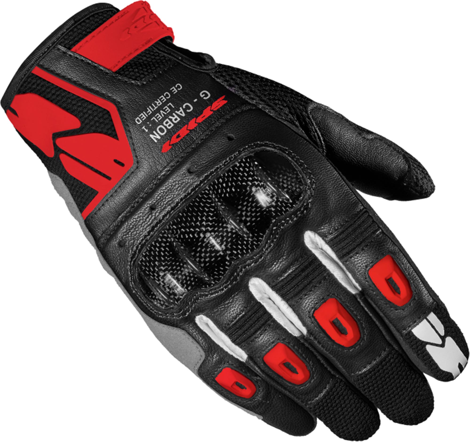 Spidi G-Carbon Motorcykel handsker rød/sort 3XL Figur 1