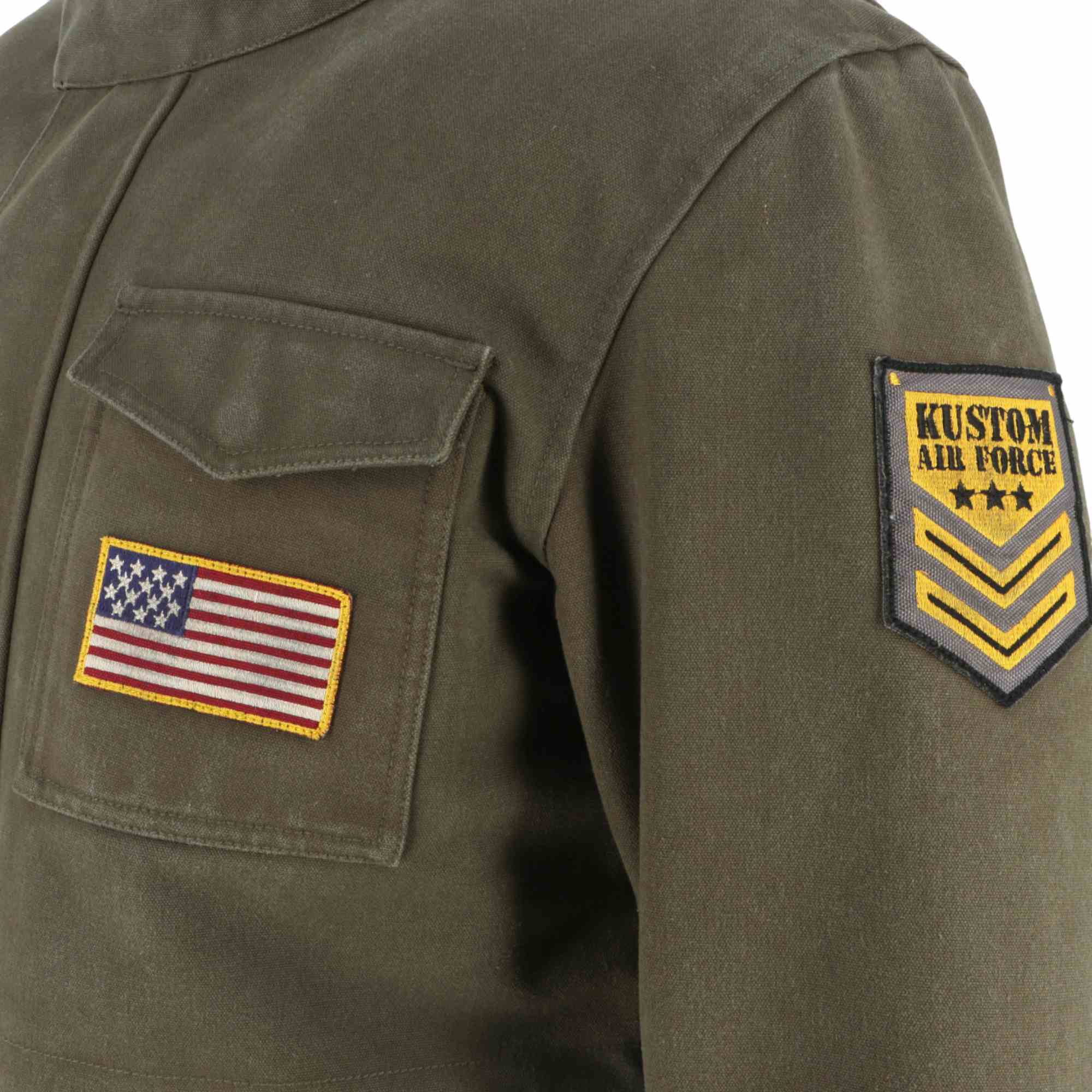 Von Dutch X Helstons Warrior Blouson textile de moto Vert XL Figure 5