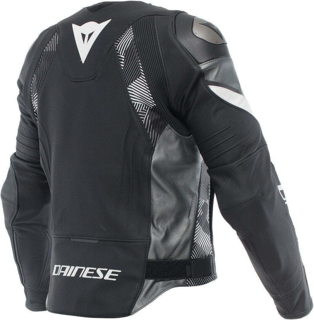 Dainese Avro 5 Motorcycle Leather Jacket black/white/grey 62 Figure 2