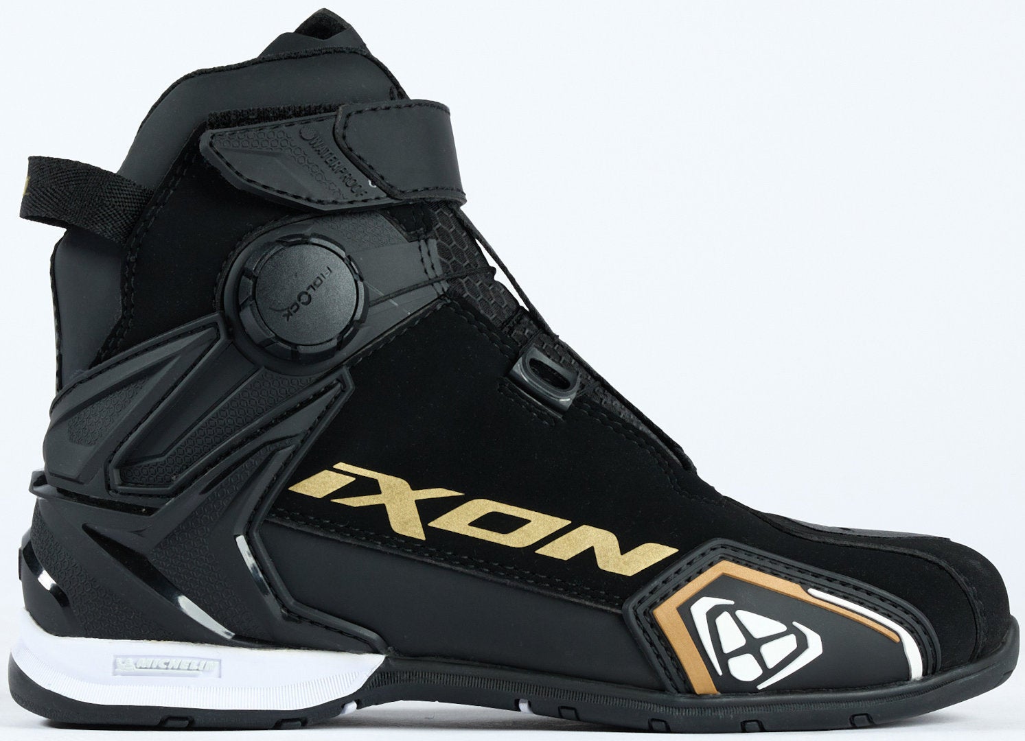 Ixon Bull 2 Chaussures de moto imperméables pour dames Noir/Blanc/Or 40 Figure 2