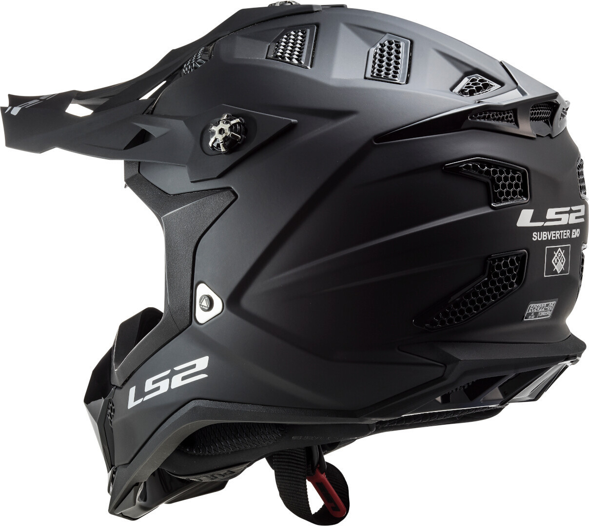LS2 MX700 Subverter Evo II Solid Motorcross Helm Black Matt S (55/56) Figuur 3