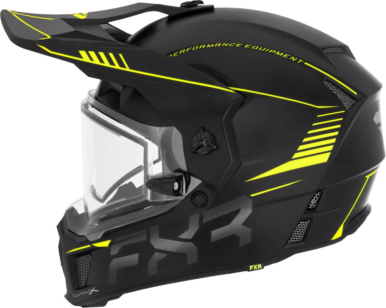 FXR Clutch X Pro Snescooter hjelm sort mat/gul S (55/56) Figur 4