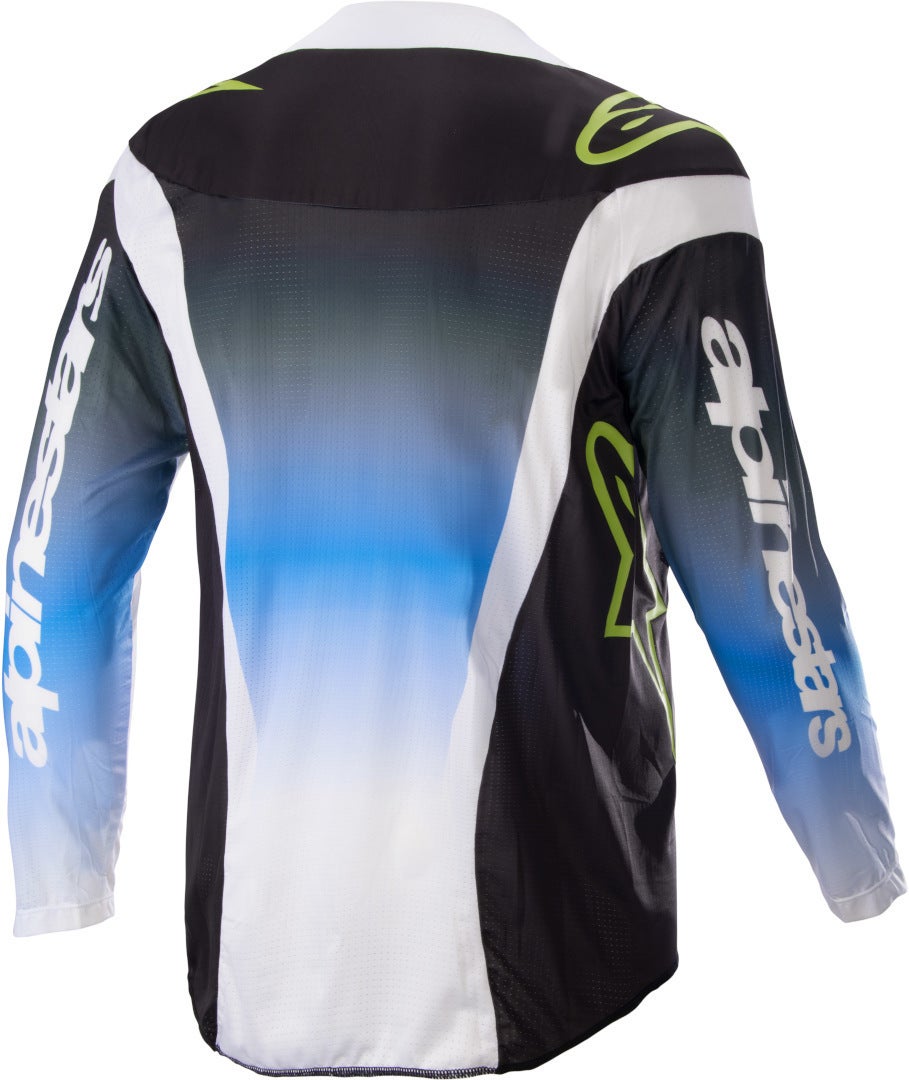 Alpinestars Racer Push Jugend Motocross Jersey weiß/schwarz/blau M Abbildung 2