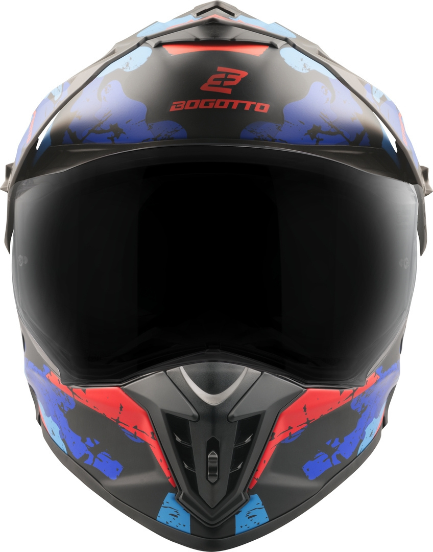 Bogotto FG-601 Sniper Cască Enduro din fibră de sticlă Negru mat/roșu/albastru M Figura 7