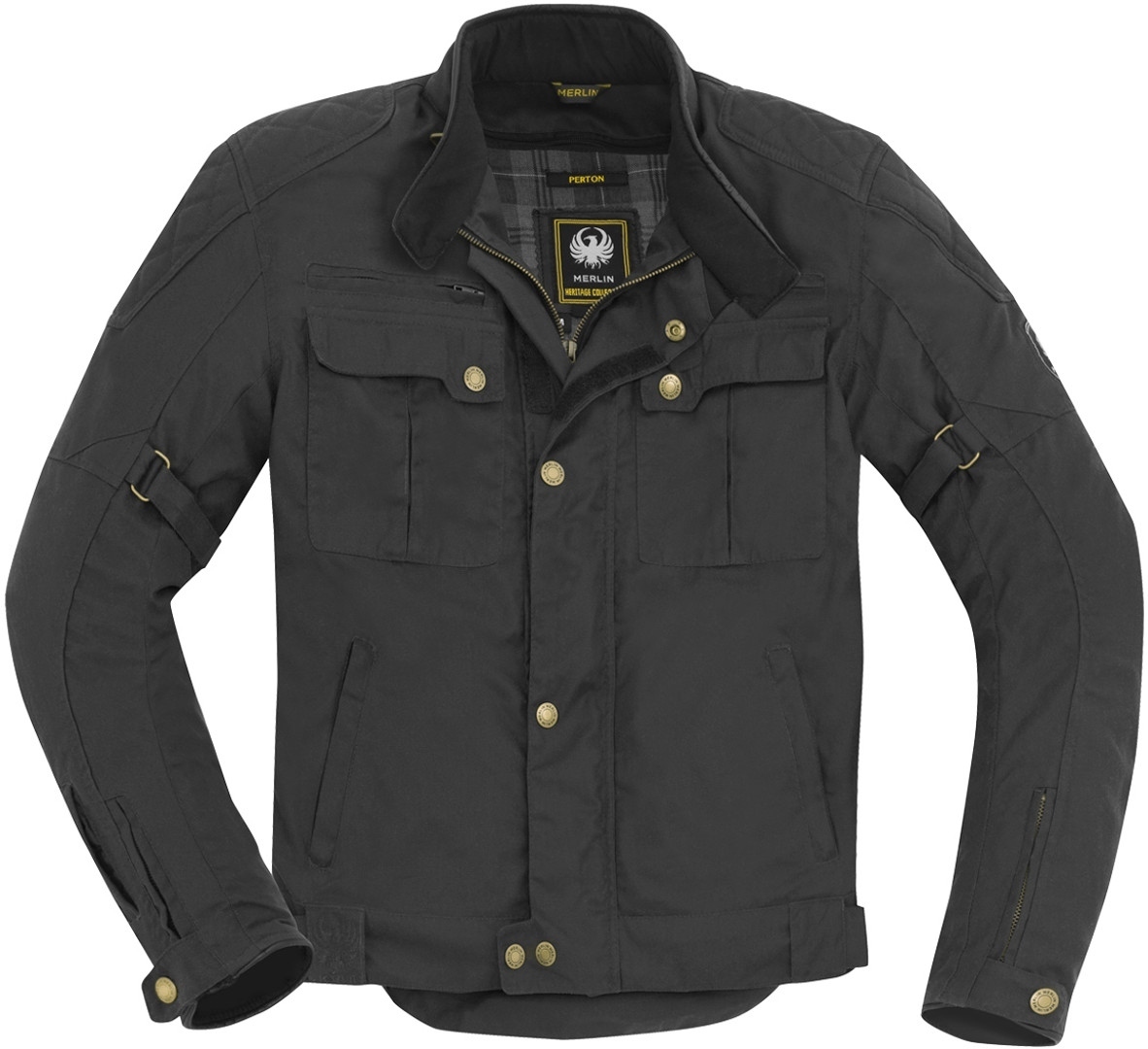 Merlin Perton Giacca cerata moto nero L Figura 3