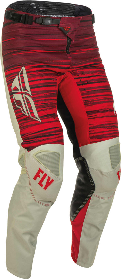 Fly Racing Kinetic Wave Calças de Motocross cinza/vermelho 36 Figura 1