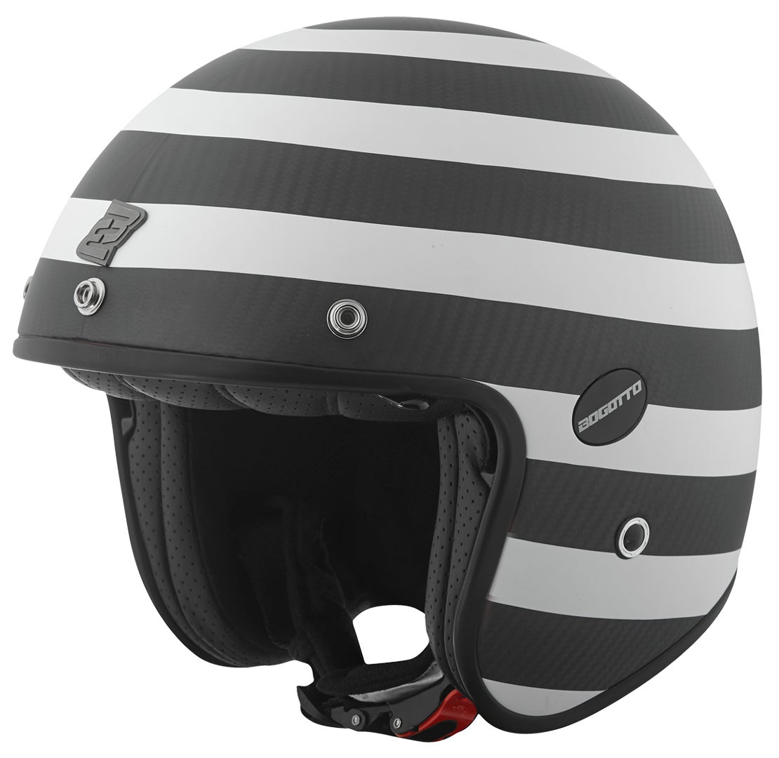 Bogotto V587 Scacchi Carbon Cască cu reacție alb/negru 2XL Figura 1